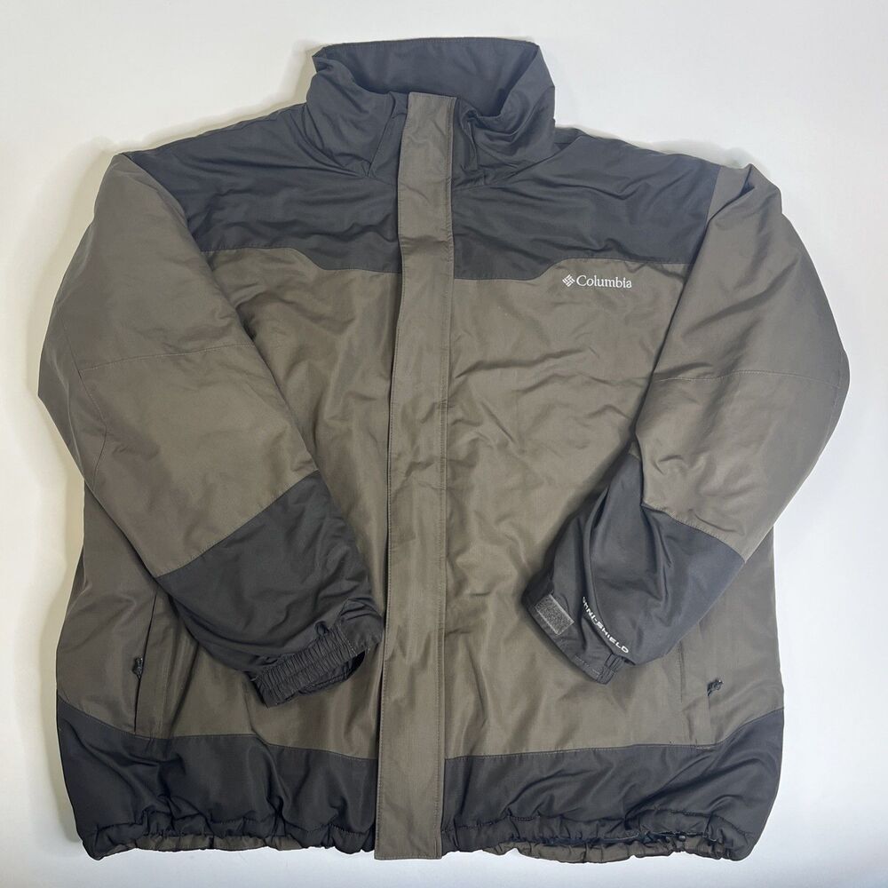 Columbia Omni-Shield Hooded Winter Jacket Men’s XXL Olive Green Black